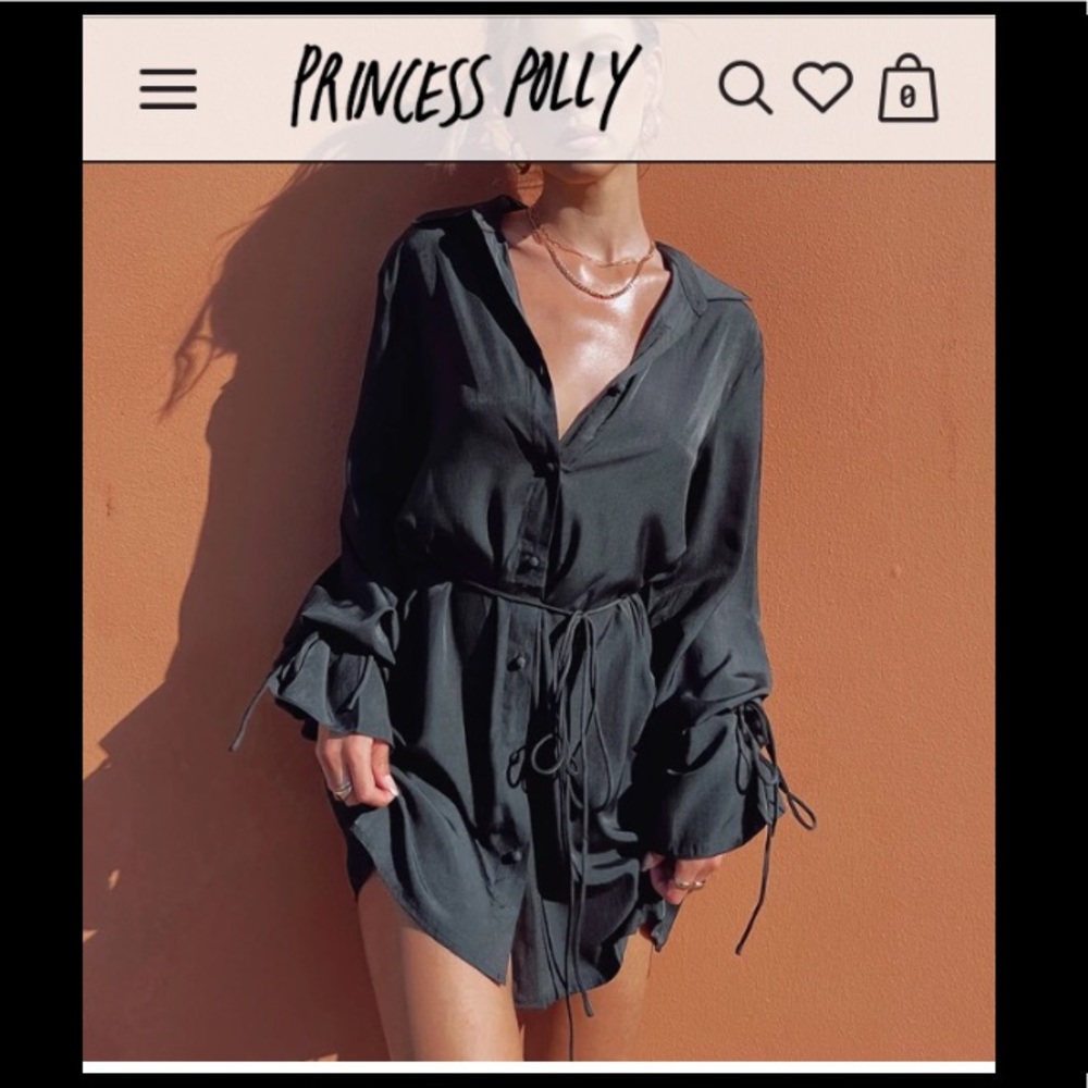 Princess Polly Forbidden Mini Dress Black Size 8